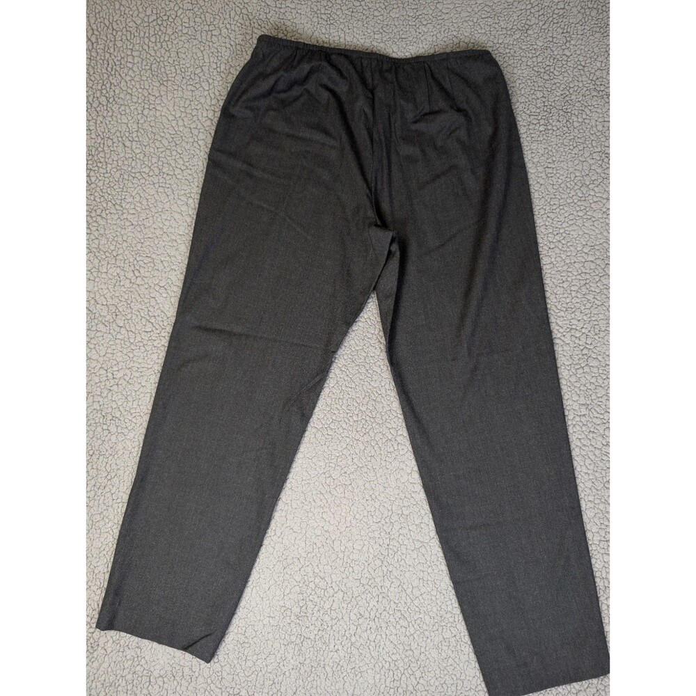 Eileen Fisher Large Gray Wool Spandex Pull On Tapered Pants Stretch Comfort L - Picture 4 of 11